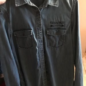 Blue jean button down